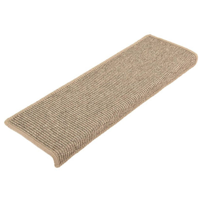 Stufenmatten Selbstklebend 15 Stk. Dunkelbeige 65x21x4 cm