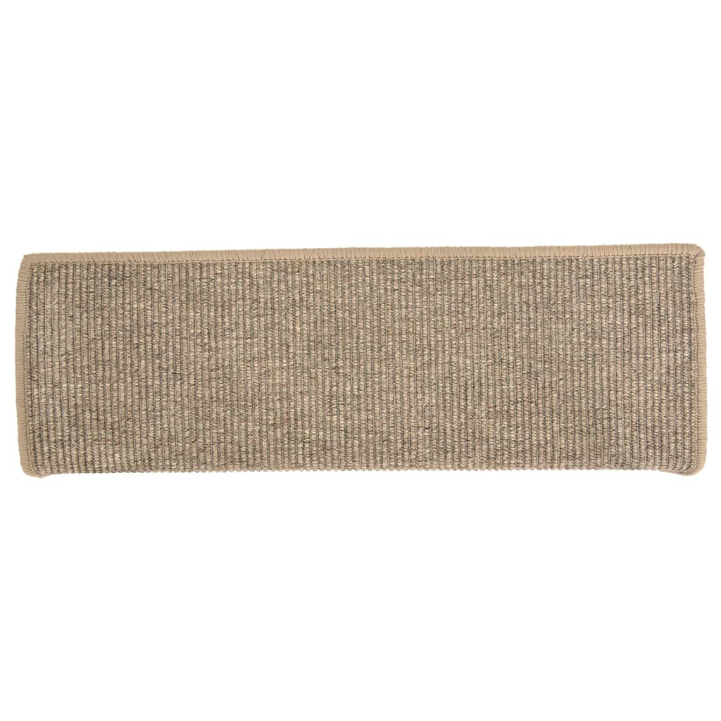 Stufenmatten Selbstklebend 15 Stk. Dunkelbeige 65x21x4 cm