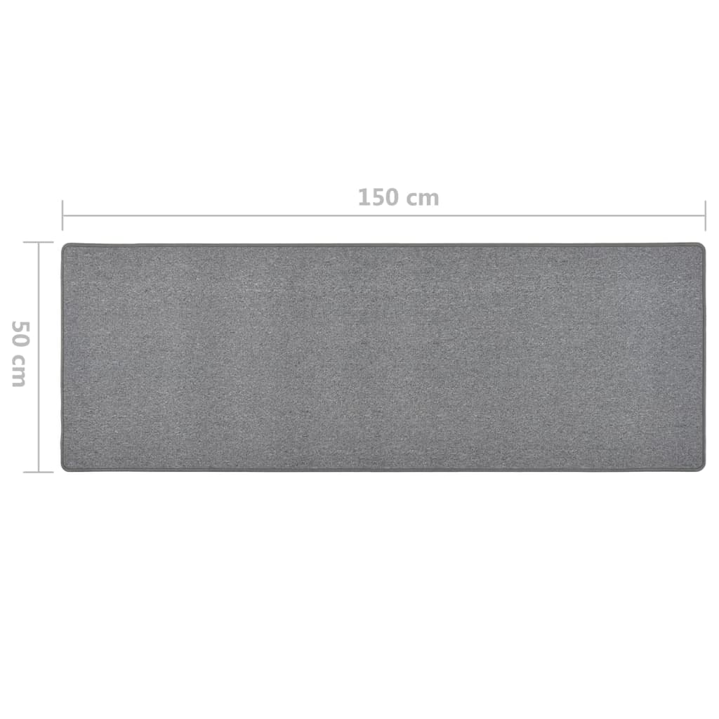 Tappeto passatoia grigio scuro 50x150 cm