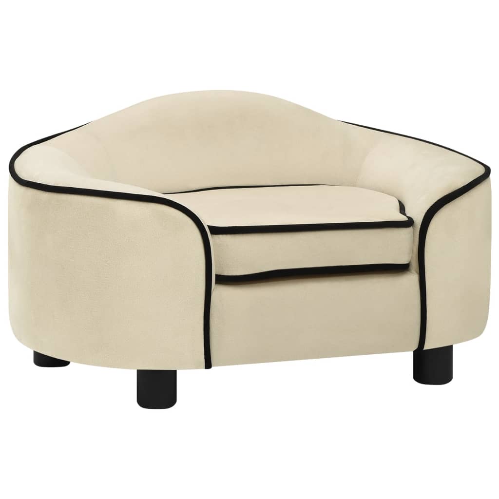 Hundesofa Creme 67x47x36 cm Plüsch