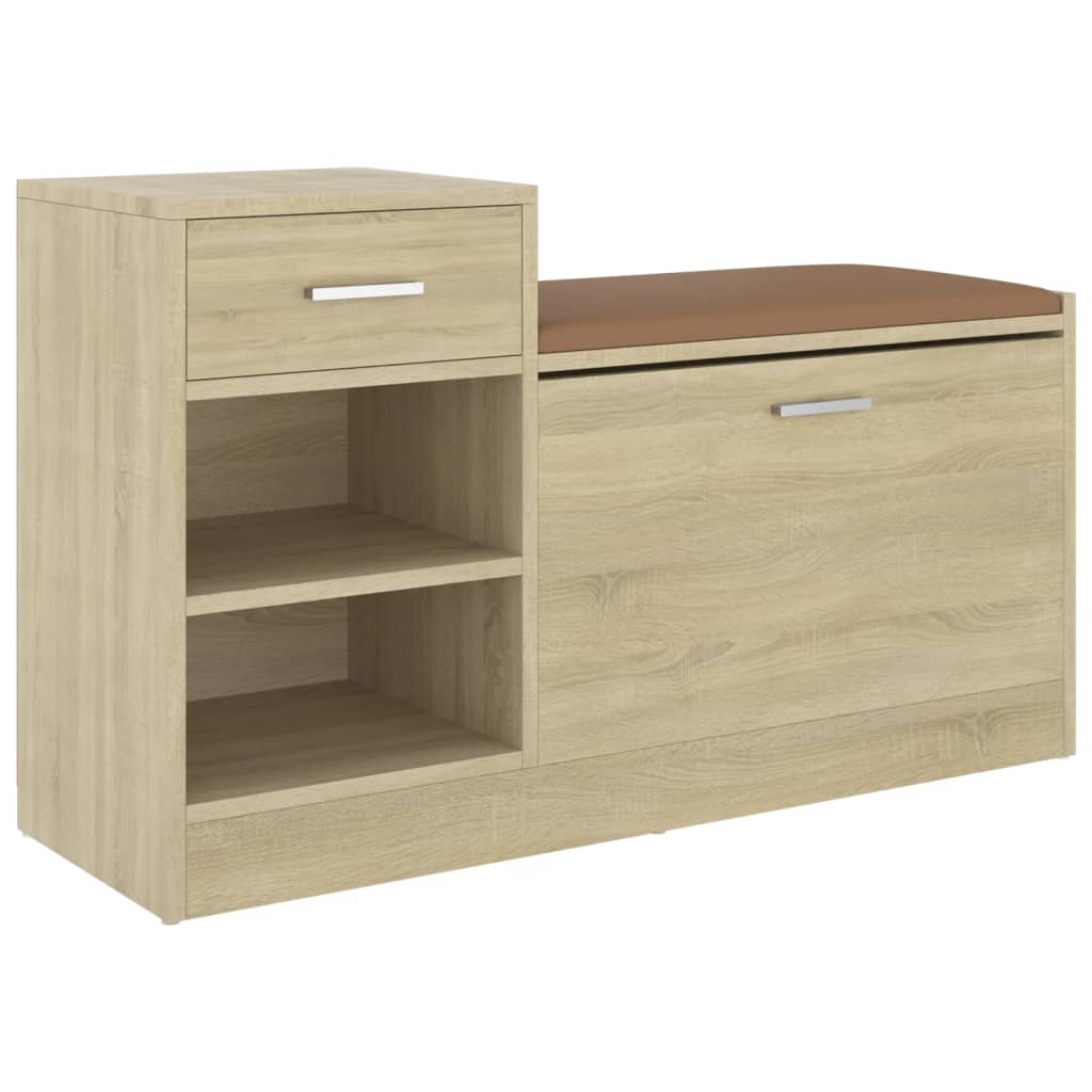 Schuhbank Sonoma-Eiche 94,5x31x57 cm Holzwerkstoff