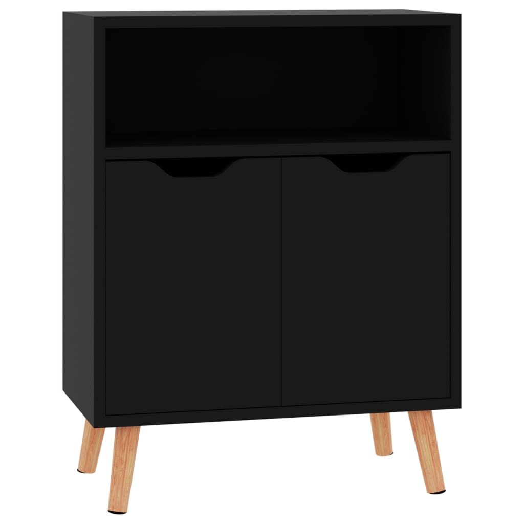 Sideboard Hochglanz-Schwarz 60x30x72 cm Holzwerkstoff