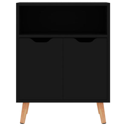 Sideboard Hochglanz-Schwarz 60x30x72 cm Holzwerkstoff