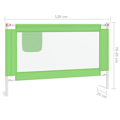 Kleinkind-Bettschutzgitter Grün 120x25 cm Stoff