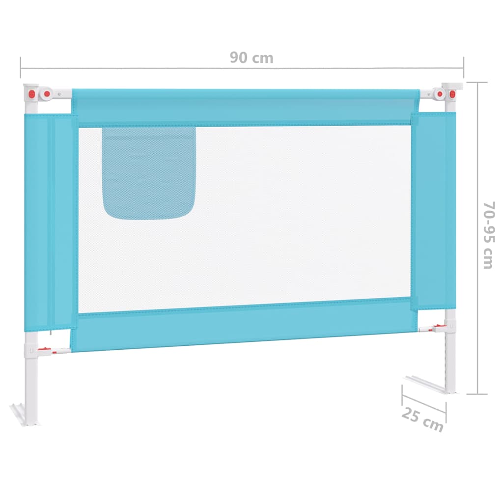 Kleinkind-Bettschutzgitter Blau 90x25 cm Stoff