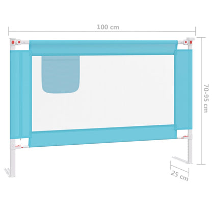 Kleinkind-Bettschutzgitter Blau 100x25 cm Stoff