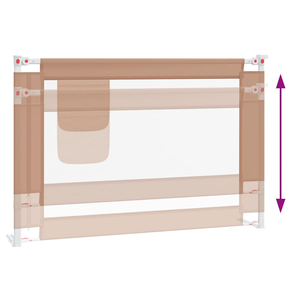 Kleinkind-Bettschutzgitter Taupe 100x25 cm Stoff