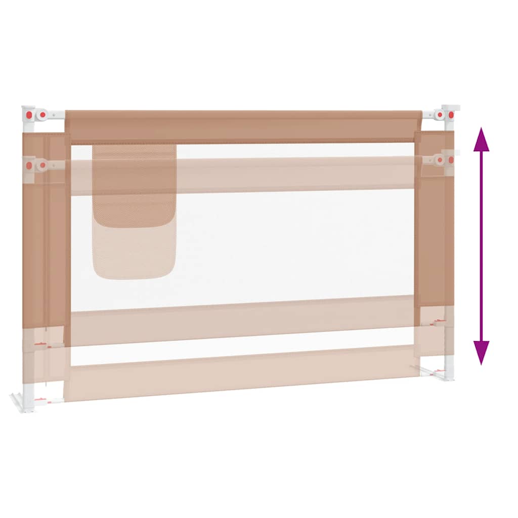 Kleinkind-Bettschutzgitter Taupe 120x25 cm Stoff