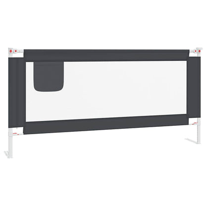 Kleinkind-Bettschutzgitter Dunkelgrau 190x25 cm Stoff