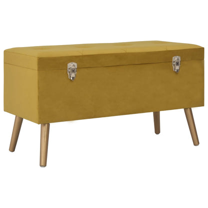 Hocker mit Stauraum 3 Stk. Senfgelb Samt