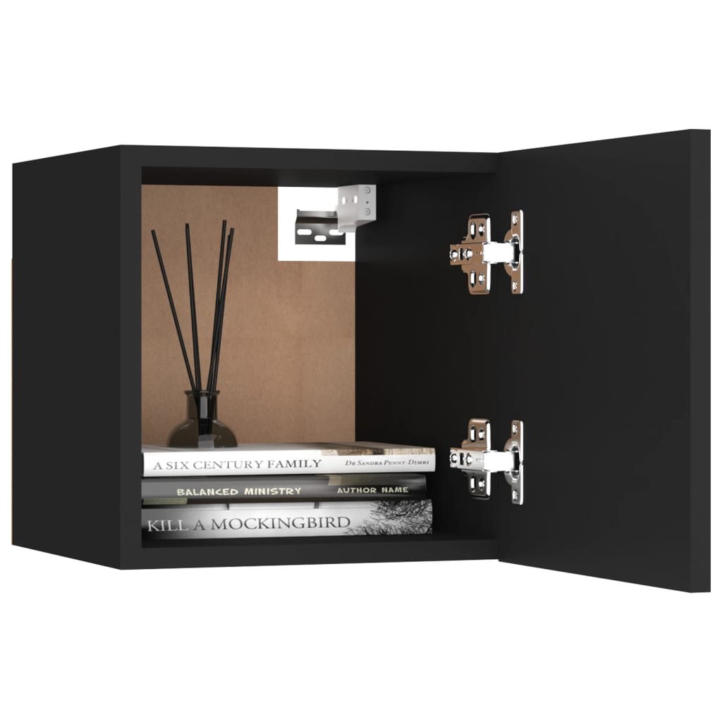 TV-Wandschrank Schwarz 30,5x30x30 cm