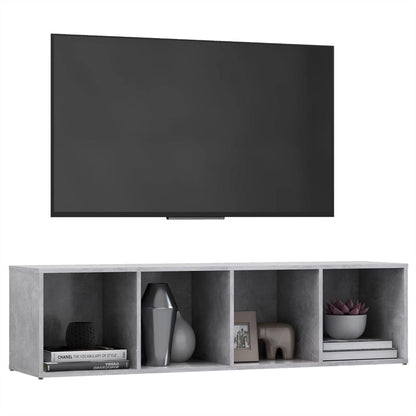 TV-Schrank Betongrau 142,5x35x36,5 cm Holzwerkstoff