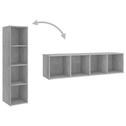 TV-Schrank Betongrau 142,5x35x36,5 cm Holzwerkstoff