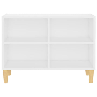 TV-Schrank mit Massivholz-Beinen Weiß 69,5x30x50 cm