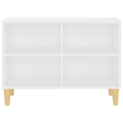 TV-Schrank mit Massivholz-Beinen Weiß 69,5x30x50 cm