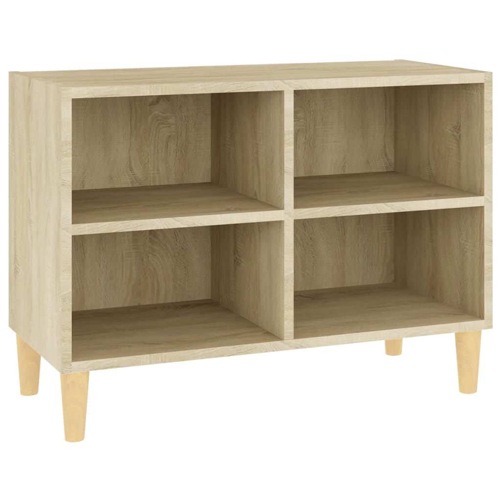 TV-Schrank mit Massivholz-Beinen Sonoma-Eiche 69,5x30x50 cm