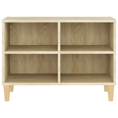 TV-Schrank mit Massivholz-Beinen Sonoma-Eiche 69,5x30x50 cm