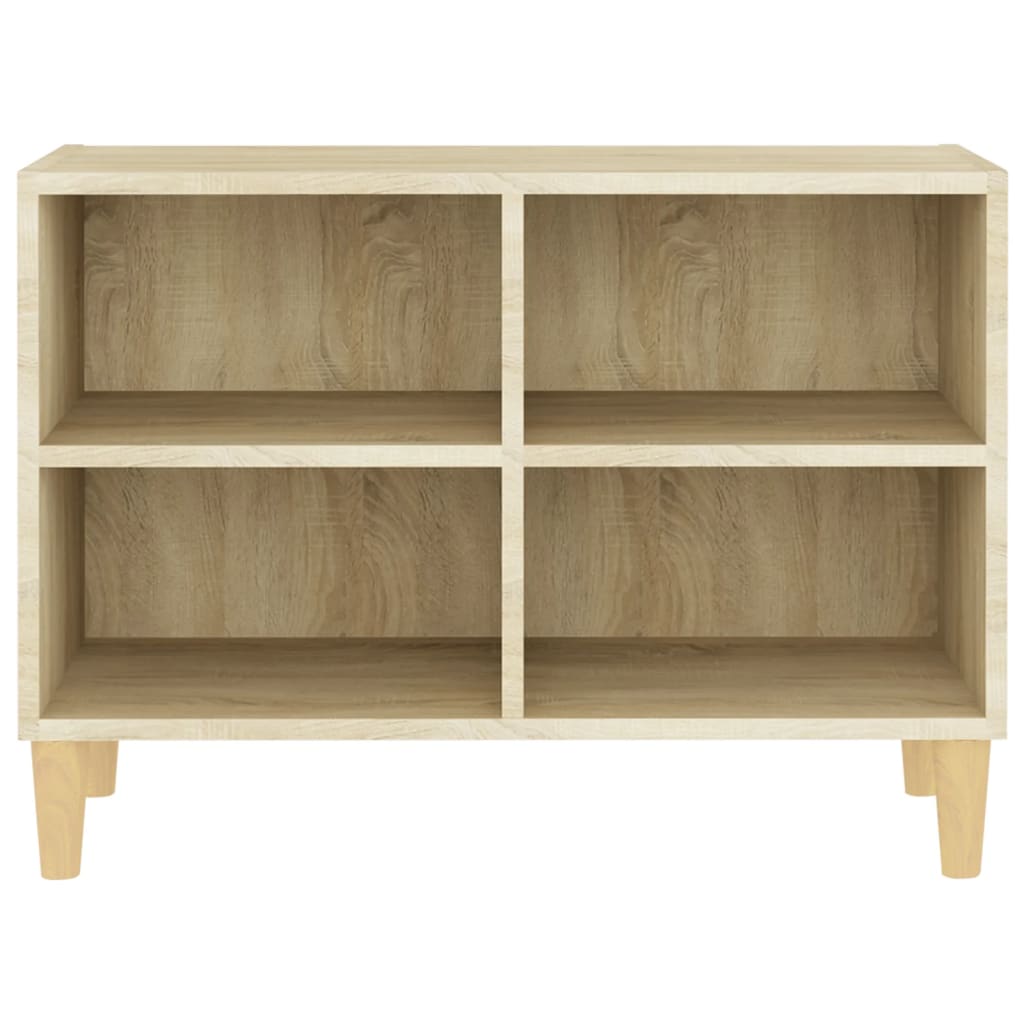 TV-Schrank mit Massivholz-Beinen Sonoma-Eiche 69,5x30x50 cm