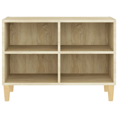 TV-Schrank mit Massivholz-Beinen Sonoma-Eiche 69,5x30x50 cm