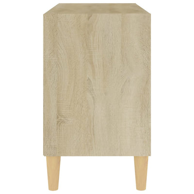 TV-Schrank mit Massivholz-Beinen Sonoma-Eiche 69,5x30x50 cm