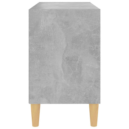 TV-Schrank mit Massivholz-Beinen Betongrau 69,5x30x50 cm