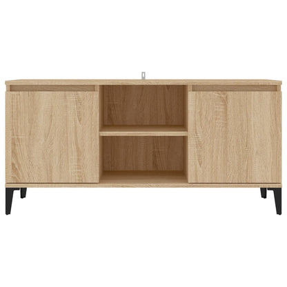 TV-Schrank mit Metallbeinen Sonoma-Eiche 103,5x35x50 cm