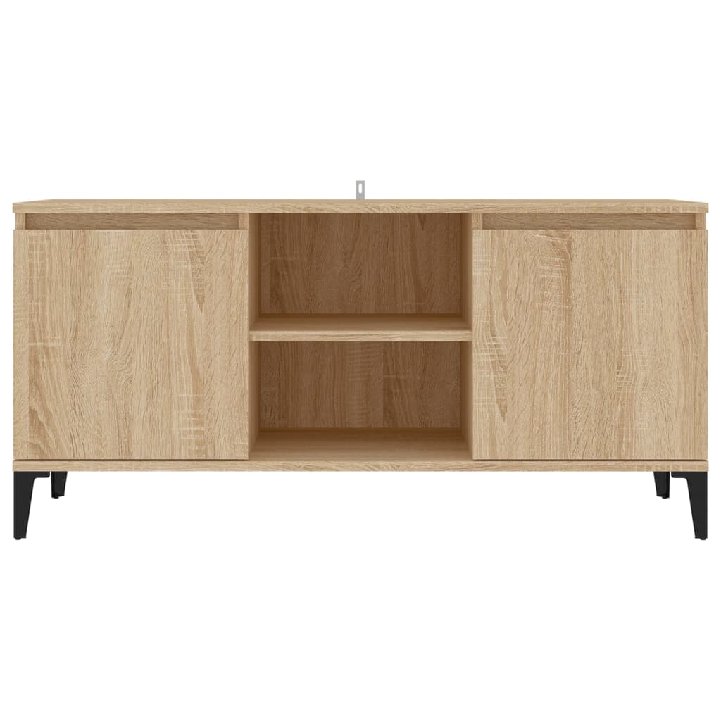 TV-Schrank mit Metallbeinen Sonoma-Eiche 103,5x35x50 cm