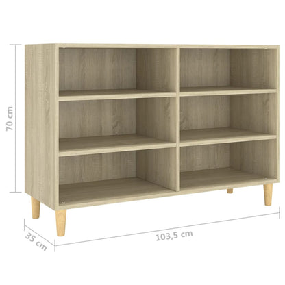 Sideboard Sonoma-Eiche 103,5x35x70 cm Holzwerkstoff