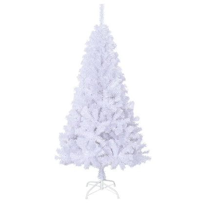 Künstlicher Weihnachtsbaum mit Dicken Zweigen Weiß 120 cm PVC