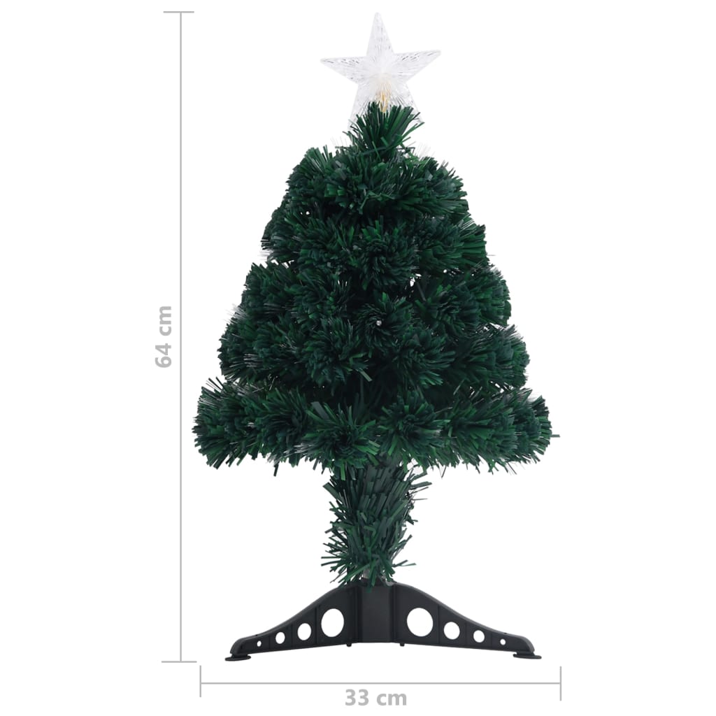 Weihnachtsbaum mit Beleuchtung und Ständer 64 cm Glasfaser