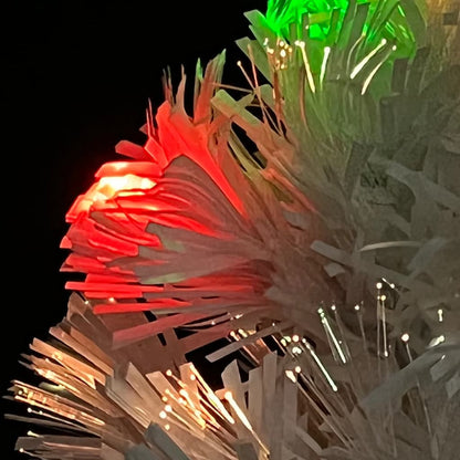 Künstlicher Weihnachtsbaum mit Beleuchtung Weiß 64 cm Glasfaser