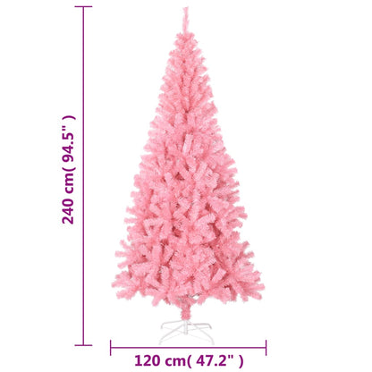 Künstlicher Weihnachtsbaum mit Ständer Rosa 240 cm PVC