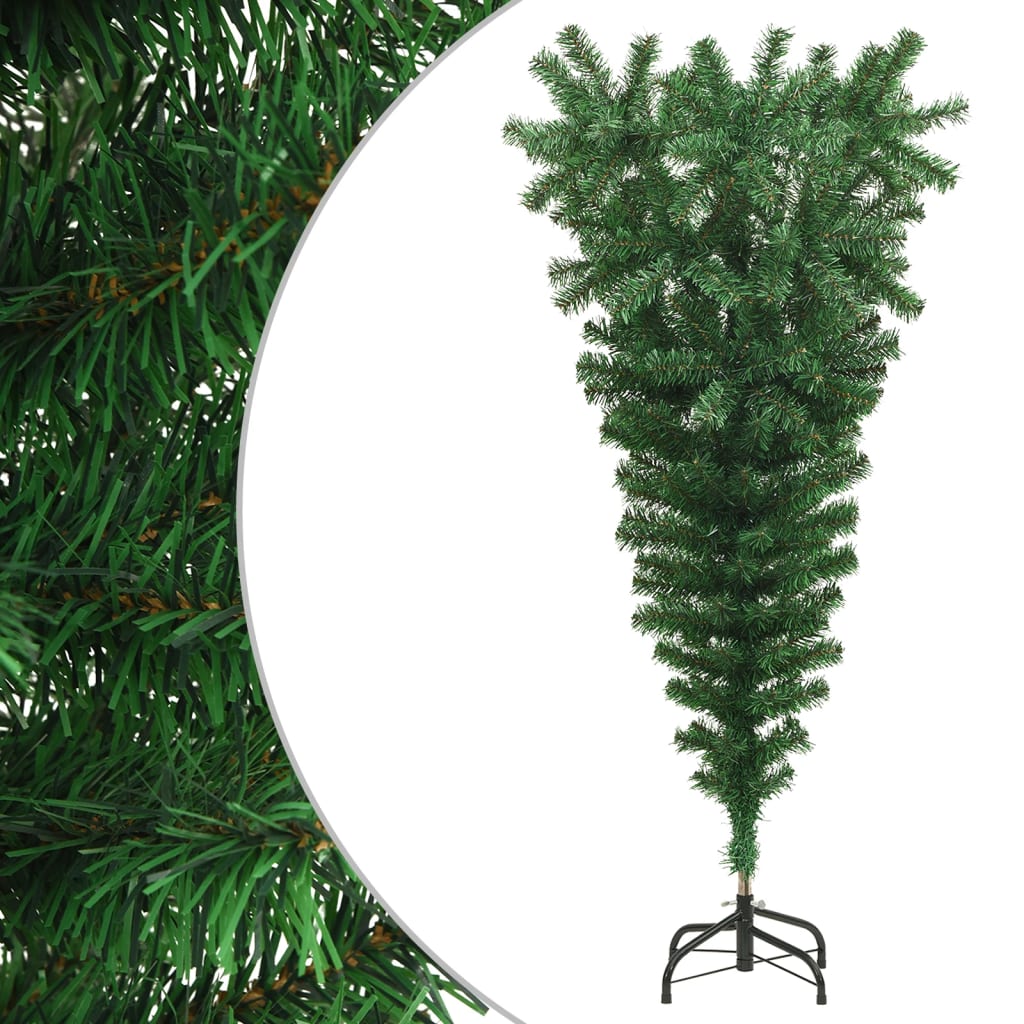 Künstlicher Weihnachtsbaum mit Ständer Umgekehrt Grün 120 cm