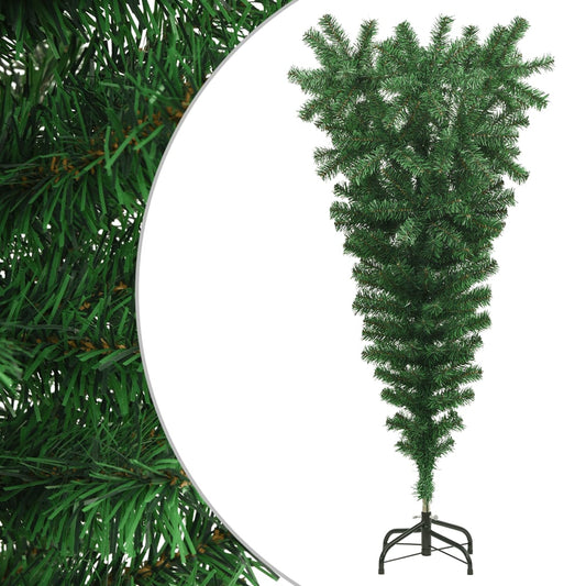 Künstlicher Weihnachtsbaum mit Ständer Umgekehrt Grün 150 cm