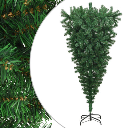 Künstlicher Weihnachtsbaum mit Ständer Umgekehrt Grün 210 cm