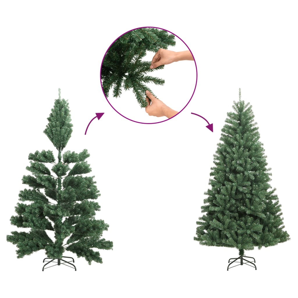 Künstlicher Weihnachtsbaum mit Ständer Umgekehrt Grün 210 cm