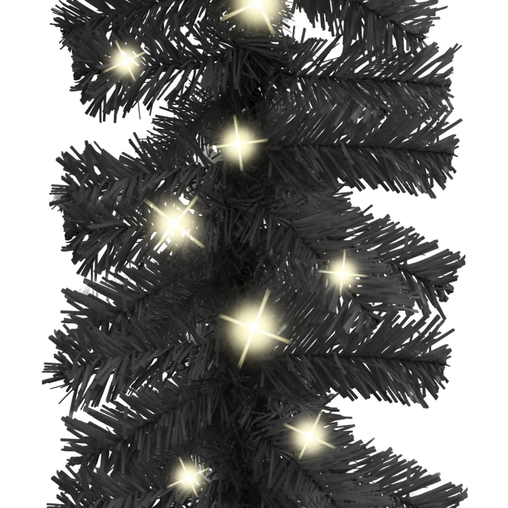 Weihnachtsgirlande mit LED 5 m Schwarz