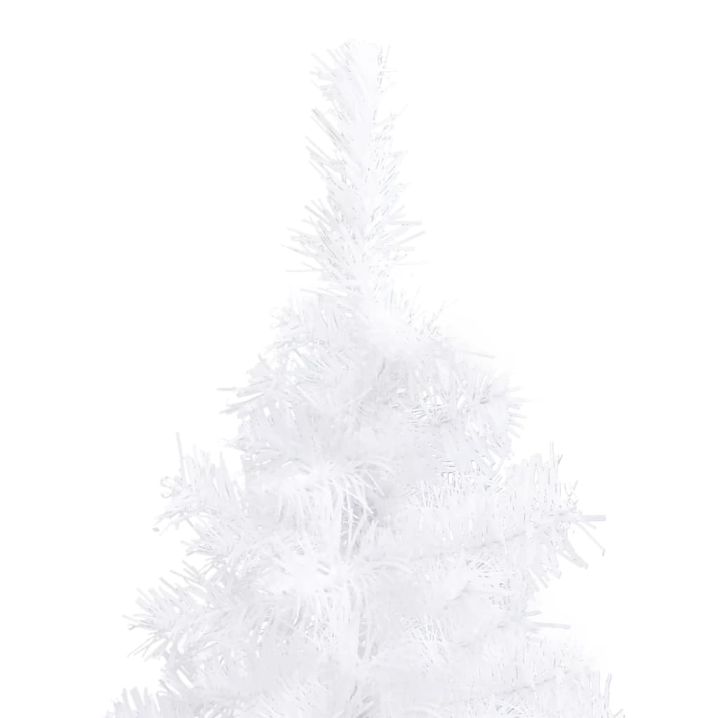 Künstlicher Eck-Weihnachtsbaum Weiß 150 cm PVC