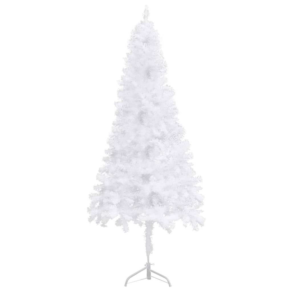 Künstlicher Eck-Weihnachtsbaum Weiß 210 cm PVC