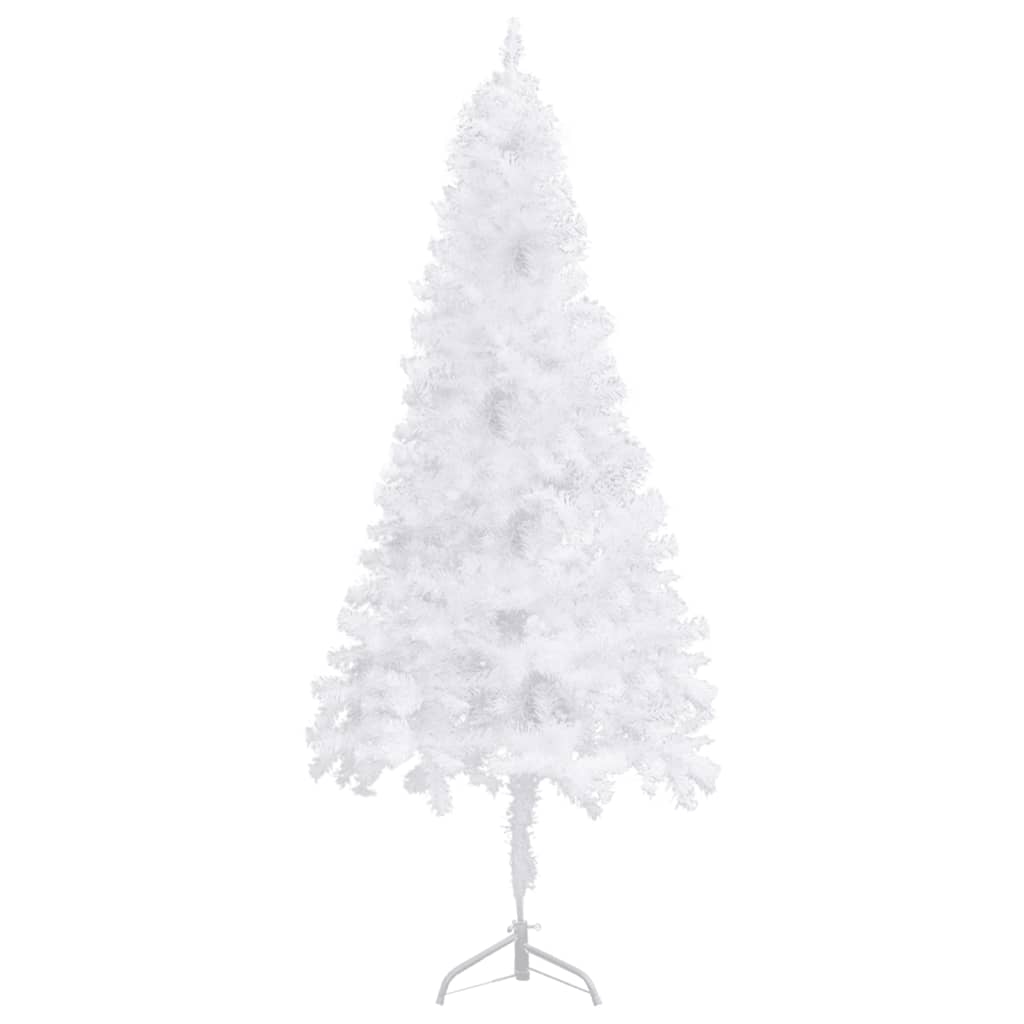 Künstlicher Eck-Weihnachtsbaum Weiß 240 cm PVC