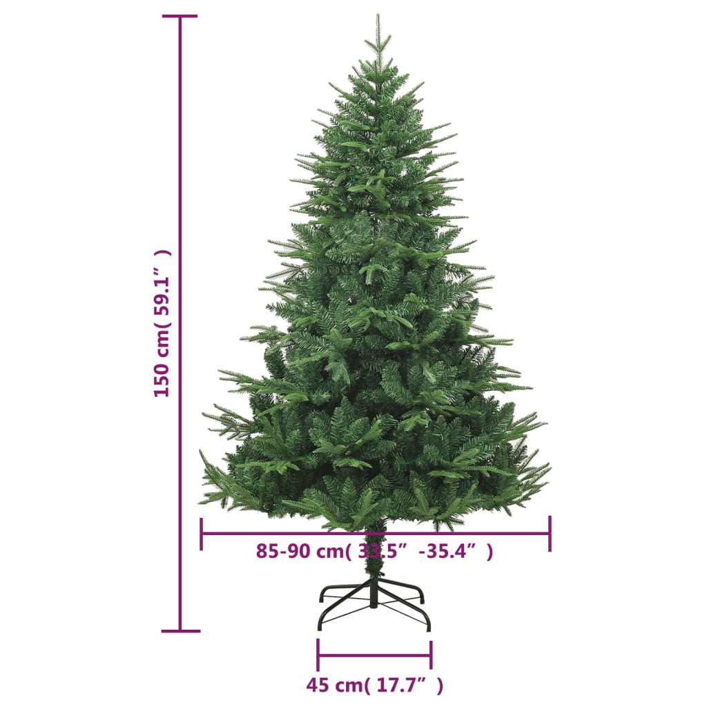 Künstlicher Weihnachtsbaum Grün 150 cm PVC PE