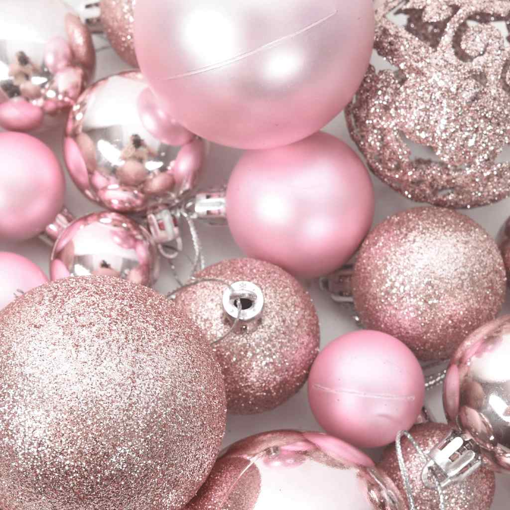 Set di palline di Natale da 100 pezzi, rosa