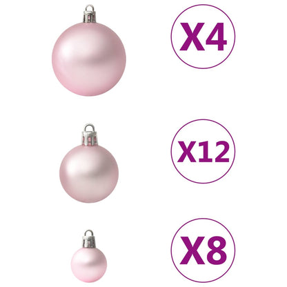 Set di palline di Natale da 100 pezzi, rosa