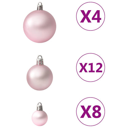 Set di palline di Natale da 100 pezzi, rosa