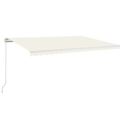 Markise Manuell Einziehbar mit LED 500x350 cm Creme