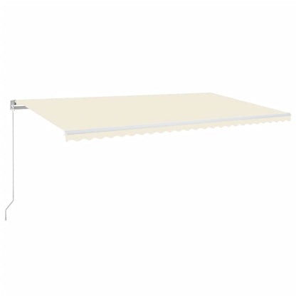 Markise Manuell Einziehbar mit LED 600x350 cm Creme