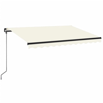 Markise Manuell Einziehbar mit LED 350x250 cm Creme