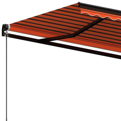 Markise Manuell Einziehbar 400x350 cm Orange und Braun