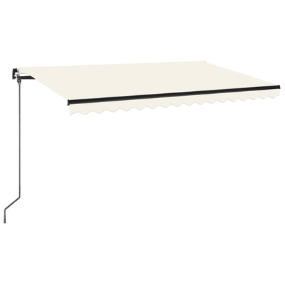 Markise Manuell Einziehbar mit LED 400x350 cm Creme