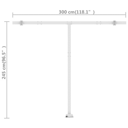 Standmarkise Manuell Einziehbar 300x250 cm Creme